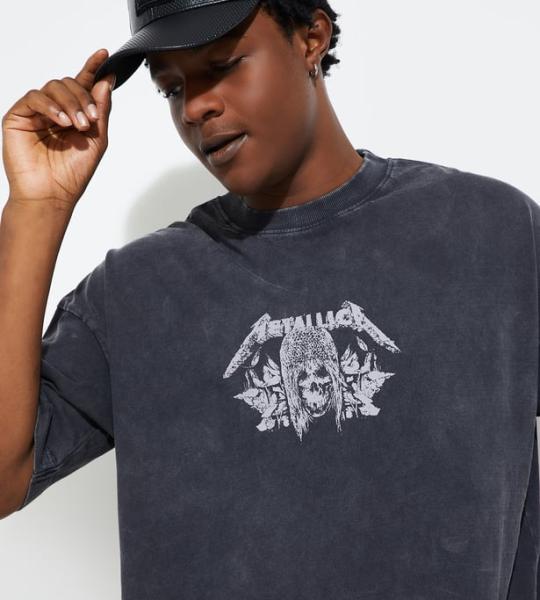 Men Oversized Back Graphic Printed T-shirt