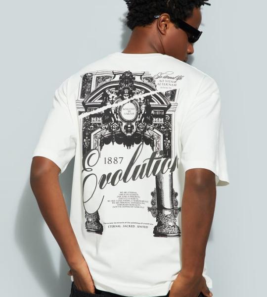 Men Back Print Oversized T-shirt