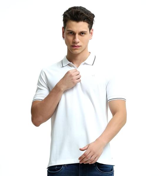 TURMS Anti Stain Anti Odor Polo T Shirt for Men | Water Repellent | Stretchable T Shirt for Boys | Regular fit |Breathable Cotton | Half Sleeve | Casual Sports Wear for Men