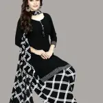 Trendy Party Wear Crepe Fabrics Dress Material Suit Salwar For Women