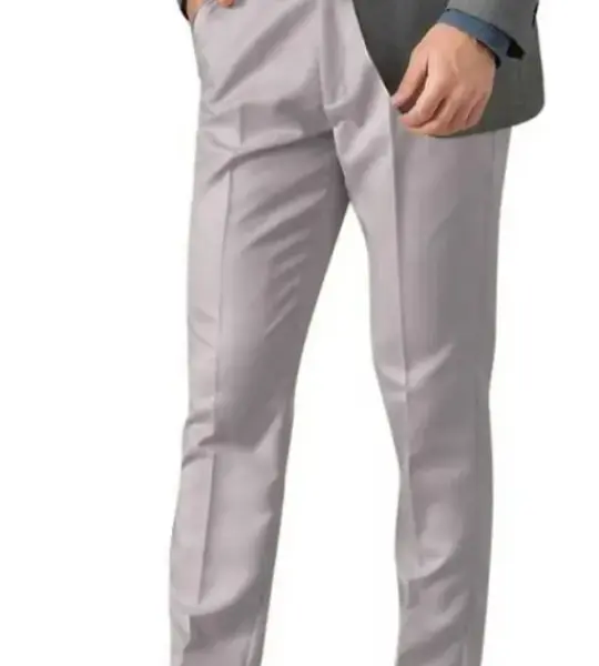 ELANHOOD Men's Grey Formal Trousers Pants | Trouser | Formal Pant