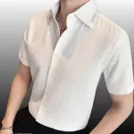 Men's Line Pattern Casual Shirt Men's Shirt