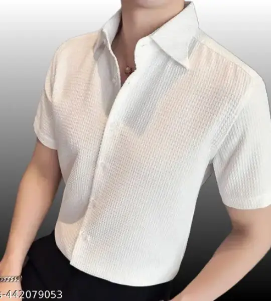 Men's Line Pattern Casual Shirt Men's Shirt